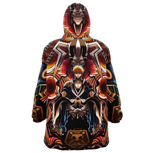 Sweat à capuche géant personnalisé en direct d'usine, motif imprimé ample, tissé au crochet, en flanelle polaire écologique, anti-boulochage, pour adultes, hiver - Product Image 3