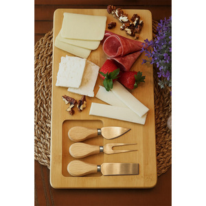 บอร์ดเสิร์ฟชีส3ใบไผ่คุณภาพระดับพรีเมี่ยม-หนา36X18ซม. จาก Turkiye - Product Image 3