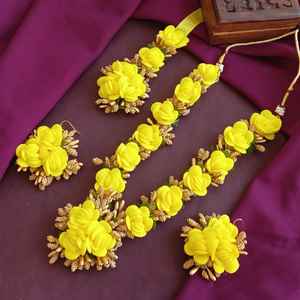 ชุดต่างหูสร้อยคอยาวสำหรับงานแต่งงานของผู้หญิงชุดอินเดีย - Product Image 1