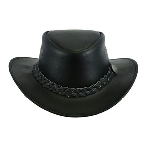 Genuine Leather Western Cowboy <b>Hats</b> for Men and Women Fedora <b>Gambler</b> <b>Hat</b> Cowboy Style Outback <b>Hat</b> With Buckle Band - Product Image 5