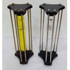 Minuterie de sable en acier inoxydable, port sablier automatique, Base en acier, décoration intérieure, école et bureau, 1 minutes - Product Image 1