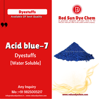 Bleu acide 7 de haute qualité C.I. Colorant acide 42080 CAS 3486-30-4 Emballage personnalisé Utilisation dans les industries textiles et du cuir Marque RED SUN 25