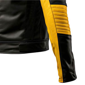 Chaqueta de moto con cremallera completa para hombre, recién llegada, corte ajustado, marca privada. - Product Image 6