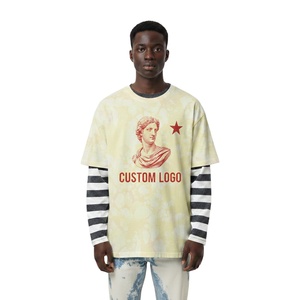 เสื้อยืดแขนยาวสองชั้นแบบสั่งทำพิเศษ ผ้าฝ้าย 100% สไตล์วินเทจ เสื้อยืดแนวสตรีท เสื้อยืดแขนยาวสองชั้น รุ่น 2026 - Product Image 3