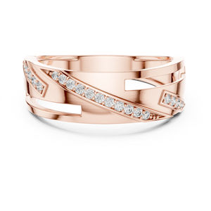 แหวนเพชรทรงกลมสีเหลืองทอง 14K ที่เพาะเลี้ยงในห้องปฏิบัติการสำหรับสวมใส่ในชีวิตประจำวัน |   เพชรที่เพาะเลี้ยงใหม่ - Product Image 3