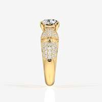 Anillos de Moissanita con Corte Portugués en Plata de Ley con Baño de Rodio y Engaste Pavé, Joyería Elegante y con Estilo
