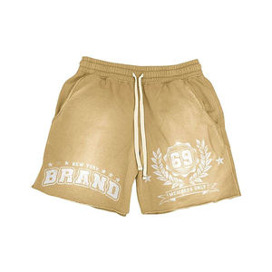 Ropa de calle con impresión de logotipo personalizado para hombre, conjuntos de dos piezas de algodón de verano, conjunto de camisetas y pantalones cortos con estampado de pantalla para hombre - Product Image 5