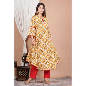 เสื้อและเสื้อเชิ้ตผ้าคอตตอนแขนกุดสำหรับผู้หญิงผ้าคอตตอนทรงเอพิมพ์ลายสะท้อนด้วยการออกแบบที่เป็นเอกลักษณ์ - Product Image 3