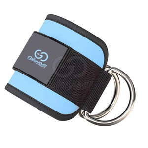 Correas de tobillo con anillo en D y logotipo personalizado, hechas con material de neopreno, para equipos de gimnasio. - Product Image 5