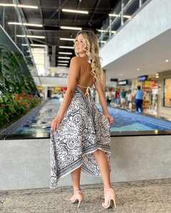 Vestido Casual de Algodón 100% con Cuello en V, Sin Mangas, Largo hasta el Suelo, con Dobladillo Escalonado Fluido, Tirantes Ajustables, Ligero, para Europa y Estados Unidos - Product Image 1