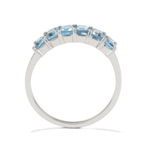 Anillo de Plata de Ley con Topacio Azul Suizo de 2.19ct, Corte Pera, para Hombre - Product Image 3