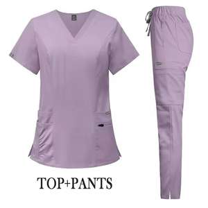 Uniformes médicaux de gommage pour femmes haut uniforme d'infirmière pour le service OEM d'hôpital - Product Image 5