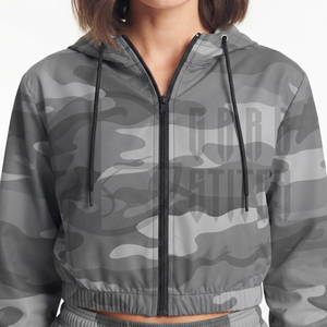 Custom Women <b>Camo</b> <b>Windbreaker</b> Set Lightweight Hooded Jacket Jogger Pants Tracksuit Outdoor OEM ODM Manufacturer - Product Image 4