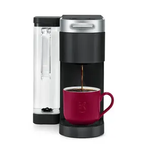 Keurigs k-elite mesin kopi Pod k-cup Single-Serve, pembuat kopi dengan kuas perak