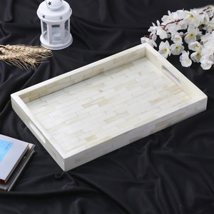 Hueso de forma rectangular hecho con diseño elegante, bandeja de servicio clásica, decoración de mesa, artículos de servicio sostenibles - Product Image 4