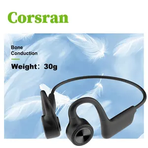 Corsran Headset Headphone Musik Portabel Bluetooth 5.3 B30 Ponsel Kepala Konduksi Tulang Headphone Nirkabel Olahraga Kustom