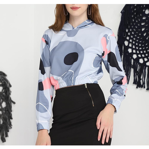 Sudadera Corta con Capucha para Mujer, Estilo Nuevo, Tejida, con Estampado Tie-Dye, Deportiva, de Color Sólido, Ligera, para Otoño - Product Image 3