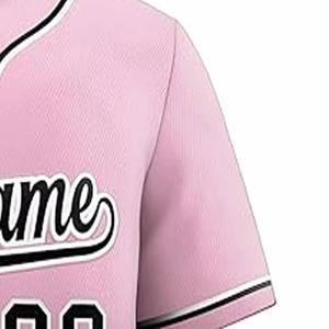 Vente flash Nouveau maillot de baseball américain cousu Couleurs personnalisées Uniformes unisexes 100% polyester Séchage rapide Respirant Équipe personnalisée - Product Image 3