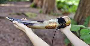 Best Viking High Quality Polished Portable Lightweight Drinking Horn Customizable Classic Design - Product Image 3