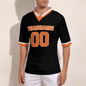 เสื้อเจอร์ซีย์ทีมฟุตบอลและรักบี้อเมริกันย้อนยุคเย็บติดปรับแต่งได้ระบายอากาศได้สำหรับทุกระดับ - Product Image 1