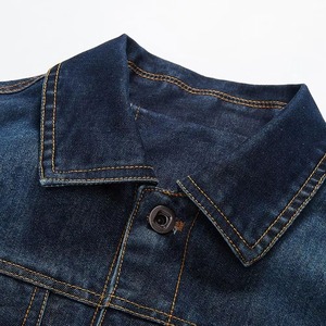 แจ็กเก็ตยีนส์สีน้ำเงินเข้มของผู้ชายเสื้อโค้ทยีนส์ซักได้ไซส์ใหญ่พิเศษเป็นมิตรกับสิ่งแวดล้อมระบายอากาศได้เสื้อแจ็คเก็ตฤดูหนาวฤดูใบไม้ผลิ - Product Image 5
