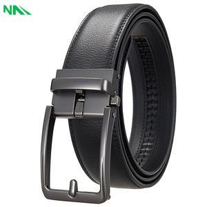 Ceinture en cuir de vache de haute qualité, tendance, écologique, durable, motif uni, boucle à ardillon, style formel, alliage, pour homme d'affaires - Product Image 5