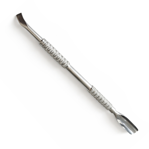 Pousse-cuticules professionnel en acier inoxydable à double extrémité, poignée antidérapante, résistant à la rouille, pour manucure, pédicure, nettoyage et soin des ongles - Product Image 1