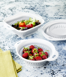 Dishwasher Safe Eco-Friendly Collapsible <b>Colander</b> Injection Foldable Fabric Kitchen Strainer Fruits Vegetables Pasta 3-6L - Product Image 6