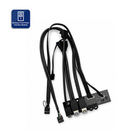 Modul Antarmuka Panel Depan Desktop 100% Teruji, Kabel Komposit Panel Kontrol UL1007 26AWG, Perakitan Header Audio USB C 5Gbps