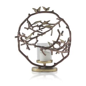 Support de bougeoir au design étonnant avec base arrondie or fini pour centre de table fait à la main T Light Candle Holder - Product Image 2