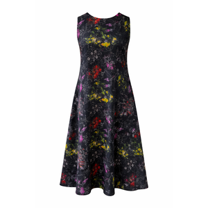 เดรสผ้าฝ้ายพิมพ์ลายดอกไม้สีสันสดใส ทรงเอ ไร้แขน ระบายอากาศได้ดี ความยาวปานกลาง ไซส์ XS ตัดเย็บแบบเว้าไหล่ ดีไซน์หรูหรา สไตล์ลำลองสำหรับฤดูร้อน - Product Image 4