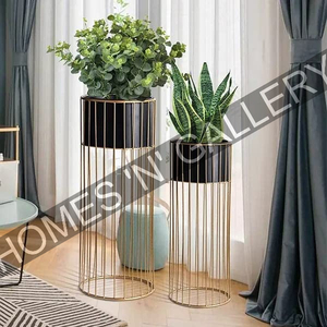 Elegant Garden & Homes Pots & Planters <b>Flowers</b> Pots & Planters Large Outdoor Metal Planter with Stand for Beautiful Home Decor - Product Image 2