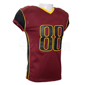 Jersey de Fútbol Americano Personalizado de Fábrica, Transpirable, de Secado Rápido, Material de Poliéster de Alta Calidad, Logotipo OEM, Nombre del Equipo Personalizado - Product Image 3
