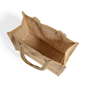 Classic Eco-Friendly Jute Tote Bag Rope Handle <b>Medium</b> for Daily Use Advertising Gifts Customizable Logo Letter Screen Printing - Product Image 3