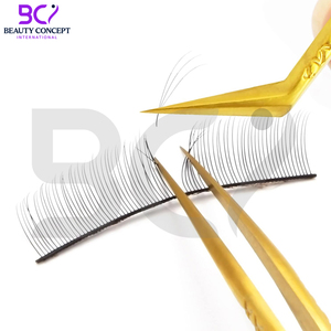 Extensiones de pestañas con agarre de diamante Pinzas injertadas Pinzas de precisión para pestañas, herramientas de aplicación de pestañas con punta en ángulo de acero inoxidable - Product Image 4