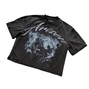 Tops Sexys de Alta Calidad para Mujer, Moda de Primavera, Tela Elástica, Manga Corta, Cuello en V Profundo, Camisetas Ajustadas - Product Image 1