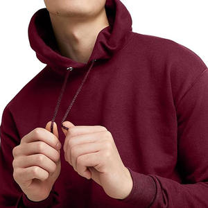 Men's Cotton Blended Sweatshirt All Seasons <b>Thick</b> <b>Fleece</b> Hoodie Custom Logo Design Soft Touch Solid Hooded Clothing for Winter - Product Image 4