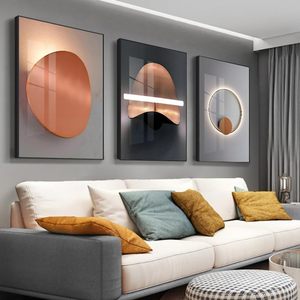 ARTFEB Art mural encadré moderne pour salon, chambre à coucher, bureau, décoration murale, ensemble de 3 peintures - Product Image 1