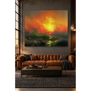 Fida Aivazovsky, impression sur toile de la neuvième vague, mer agitée - Product Image 4