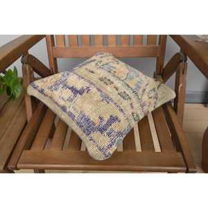14x14 Beige lana Patchwork Kantha almohada Vintage bordado Floral impreso cojín para sofá hogar decorativo tejido cuadrado - Product Image 4