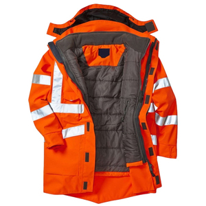 Chaqueta de Seguridad Reflectante de Alta Visibilidad, Transpirable, Impermeable y de Secado Rápido para Trabajo, Poliéster, Servicio OEM, la Mejor - Product Image 1
