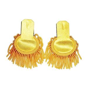 Épaulettes à bordure dorée OEM, fines franges, vente en gros, franges métalliques dorées épaisses et fines, franges en bullion écologiques, qualité professionnelle - Product Image 6