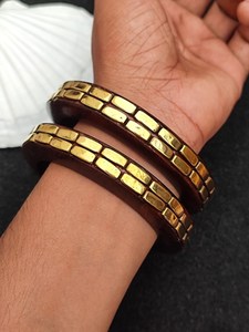 Brazalete ancho de diseñador floral de latón puro 100% hecho a mano, brazalete ajustable, Regalo para mamá - Product Image 3