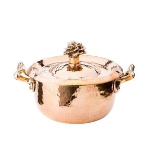 Plato de frotamiento de cobre de diseño con soporte de combustible dual y cuerpo de calibre pesado hecho para salones de banquetes y recepciones de bodas - Product Image 6