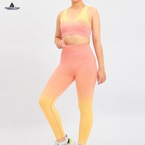 Ropa deportiva reversible para mujer, conjunto de ropa de gimnasio, nuevo diseño, estampado, mallas deportivas para Yoga y sujetador, ropa deportiva - Product Image 2