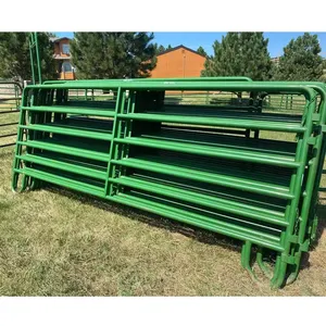 Panel de Corral para Ganado de Acero Galvanizado en Caliente, Tubo Redondo de 6 Ovalaciones, 8 pies, 10 pies, 12 pies, 16 pies, Resistencia Media - Product Image 1