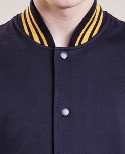 Blouson universitaire de haute qualité, design hiver pakistanais, manches classiques, grande taille, respirant, en toile polyester/coton, col montant, fabriqué au Pakistan - Product Image 5