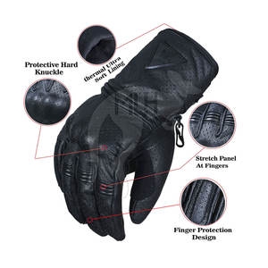 Guantes de moto Unisex de alta calidad pantalla táctil transpirable PU cuero dedo completo ciclismo carreras al por mayor - Product Image 3