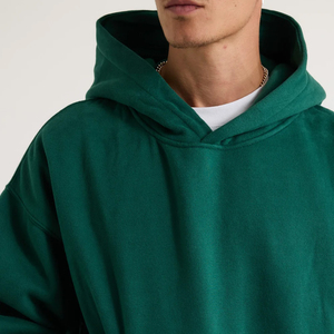 Sudadera con capucha de gran tamaño del fabricante superior para hombres Logotipo personalizable Diseño de hombro caído Ropa de calle de invierno Sudaderas para hombres a granel - Product Image 2