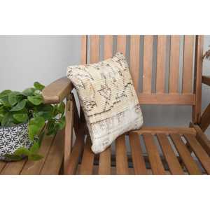 หมอนขนสัตว์สีเบจ kilim 12X12นิ้วหรูหราทอลายวินเทจออกแบบชนบทแบบพกพาสำหรับเตียงโซฟาสำหรับคริสต์มาส - Product Image 2